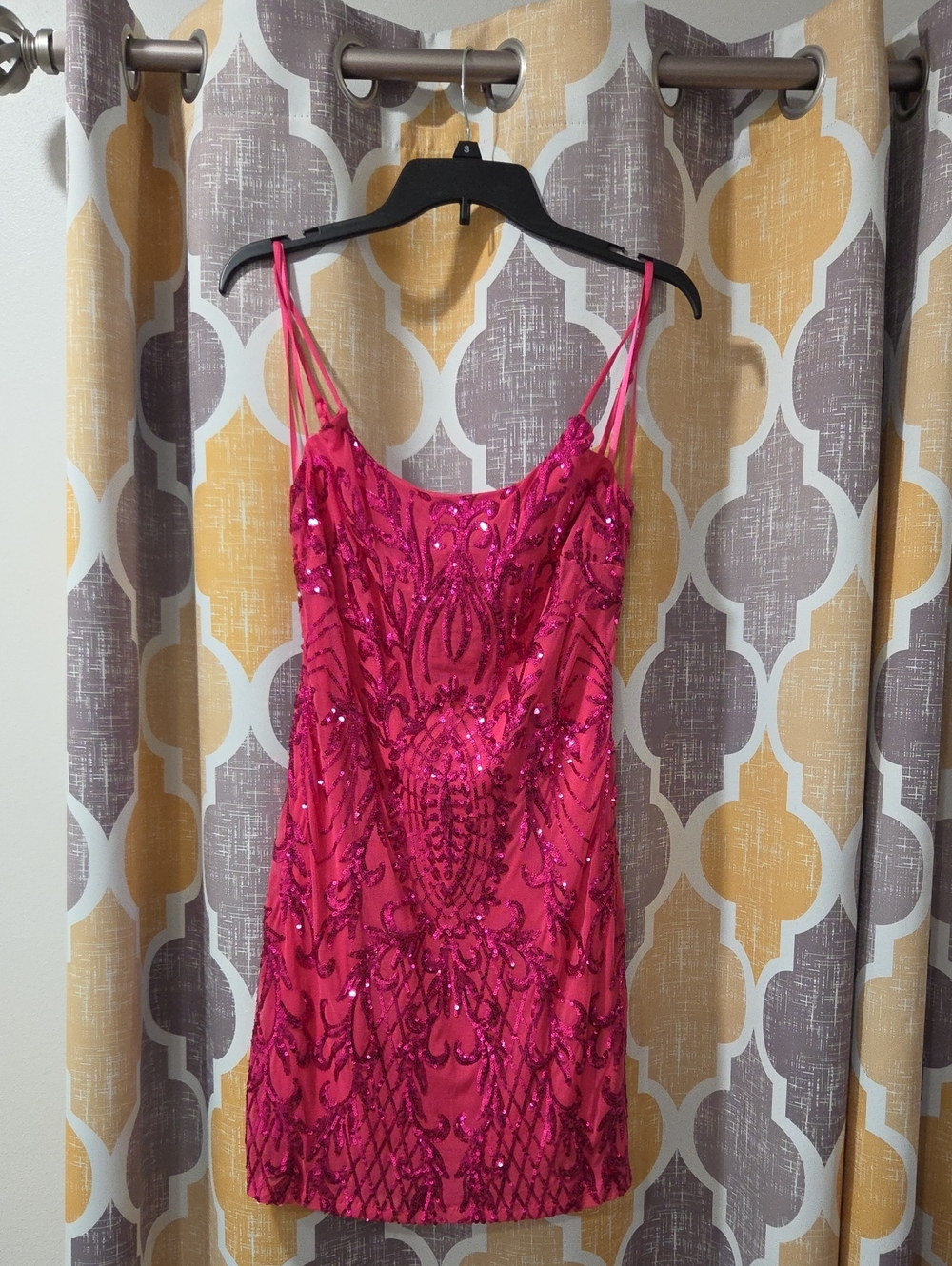 NEW Hot Pink Sequin Mini Dress